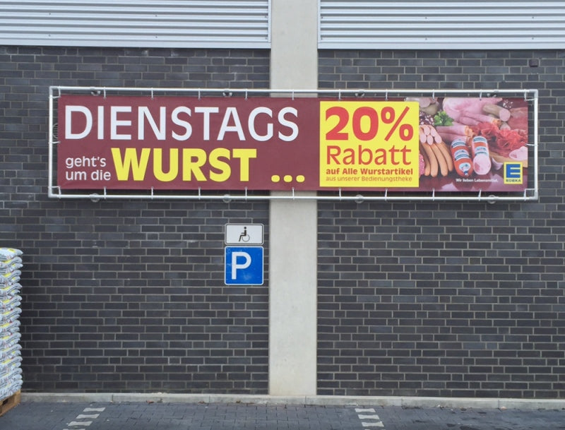 Wandrahmen Banner Edeka 5x1m